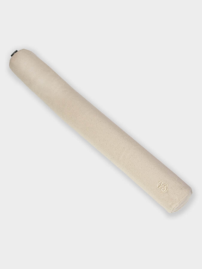 Yoga Studio Organic Cotton Slim Spine Align Bolster Ecru