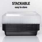 1-Compartment Reusable Plastic Containers - 828ml