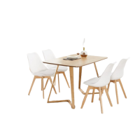 Lorenzo Dallas Dining Set White Set of 4 White