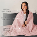 Weighted Blanket 4kg for Adults Therapy Anxiety Autism Sensory Insomnia Stress Relief, Single - Blush Pink - 125 x 150cm - (Disclaimer Only suitable for age 3+ years)