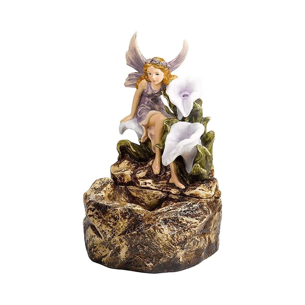 Magical Fairy Water Fountain Ornament Feature Liliana Fairy