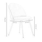 Halo Dining Set, a Table and Chairs Set of 4, White/Grey