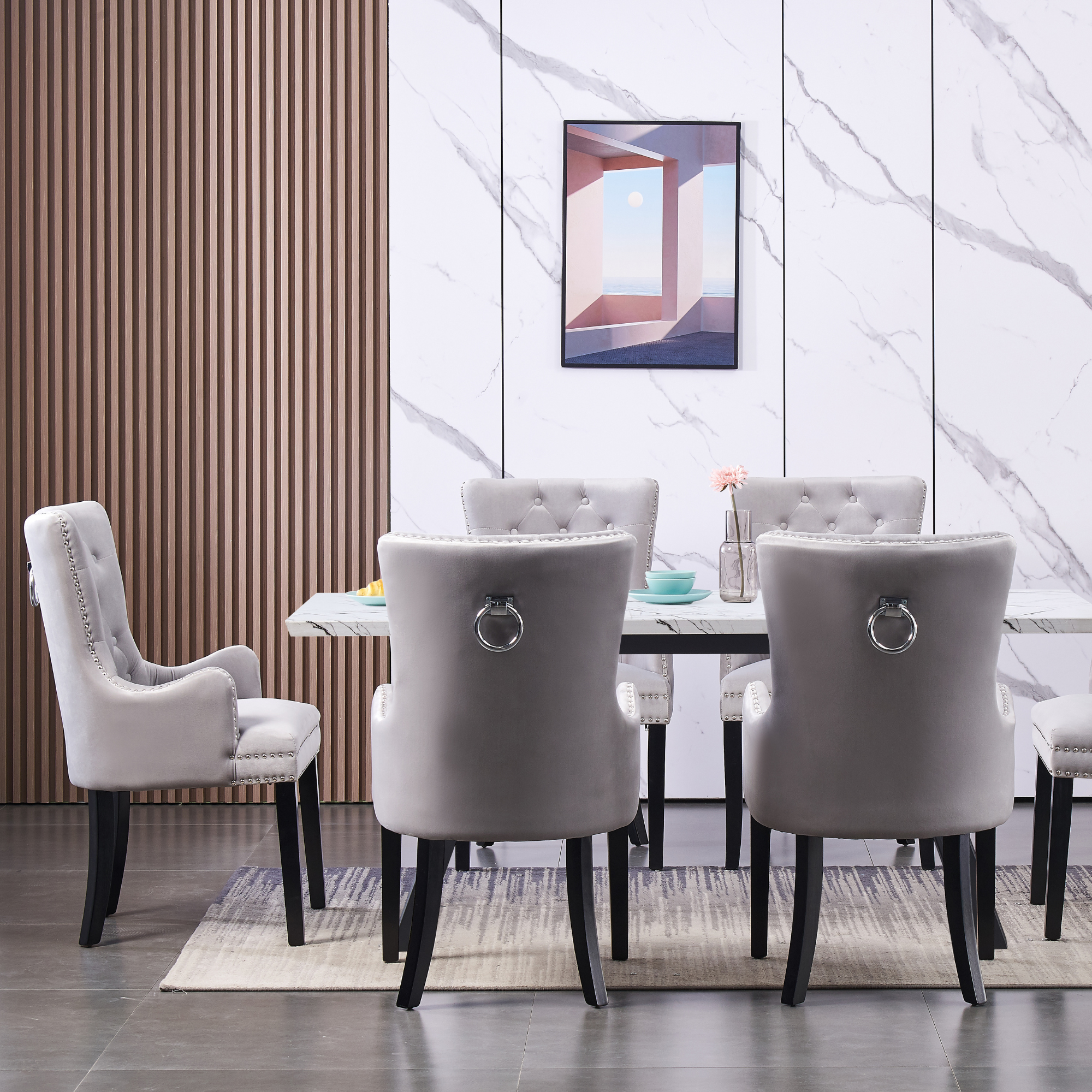 LUX Velvet Dining Chair (with armrests)