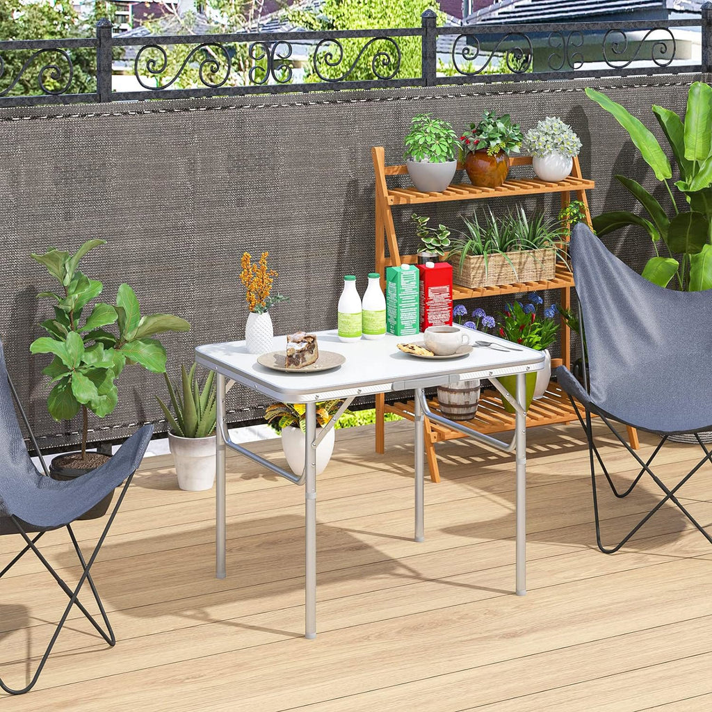 Adjustable Height Folding Table | Aluminium & MDF | 9 Size Options | Indoor & Outdoor