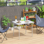 Adjustable Height Folding Table | Aluminium & MDF | 9 Size Options | Indoor & Outdoor