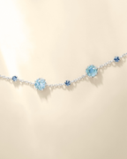 Blue Sapphire & Blue Topaz Jewellery Set in Sterling Silver