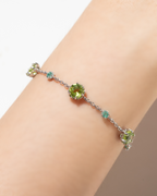 Emerald & Peridot Jewellery Set in Sterling Silver