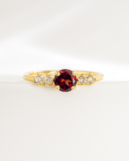Garnet Everyday Jewellery Gift Set in 18k Gold Vermeil