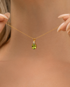 Peridot Pendant Necklace in 18k Gold Vermeil