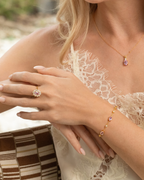 Pink Sapphire Bracelet in 18k Gold Vermeil