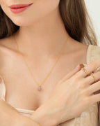 Lavender Amethyst Everyday Jewellery Gift Set in 18k Gold Vermeil