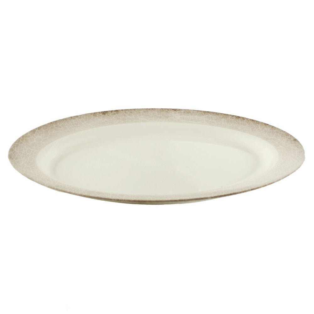 Jazz Oval Melamine Platter with Crackle-Finished Border