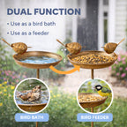 Robin Bird Bath & Feeder Stake