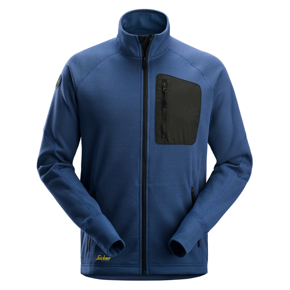 Snickers 8042 FlexiWork, Fleece Work Jacket Various Colours Deep Blue Black