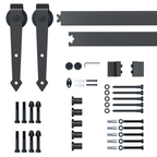 Sliding Wood Barn Door Track System Kit Hardware Set Stainless Steel