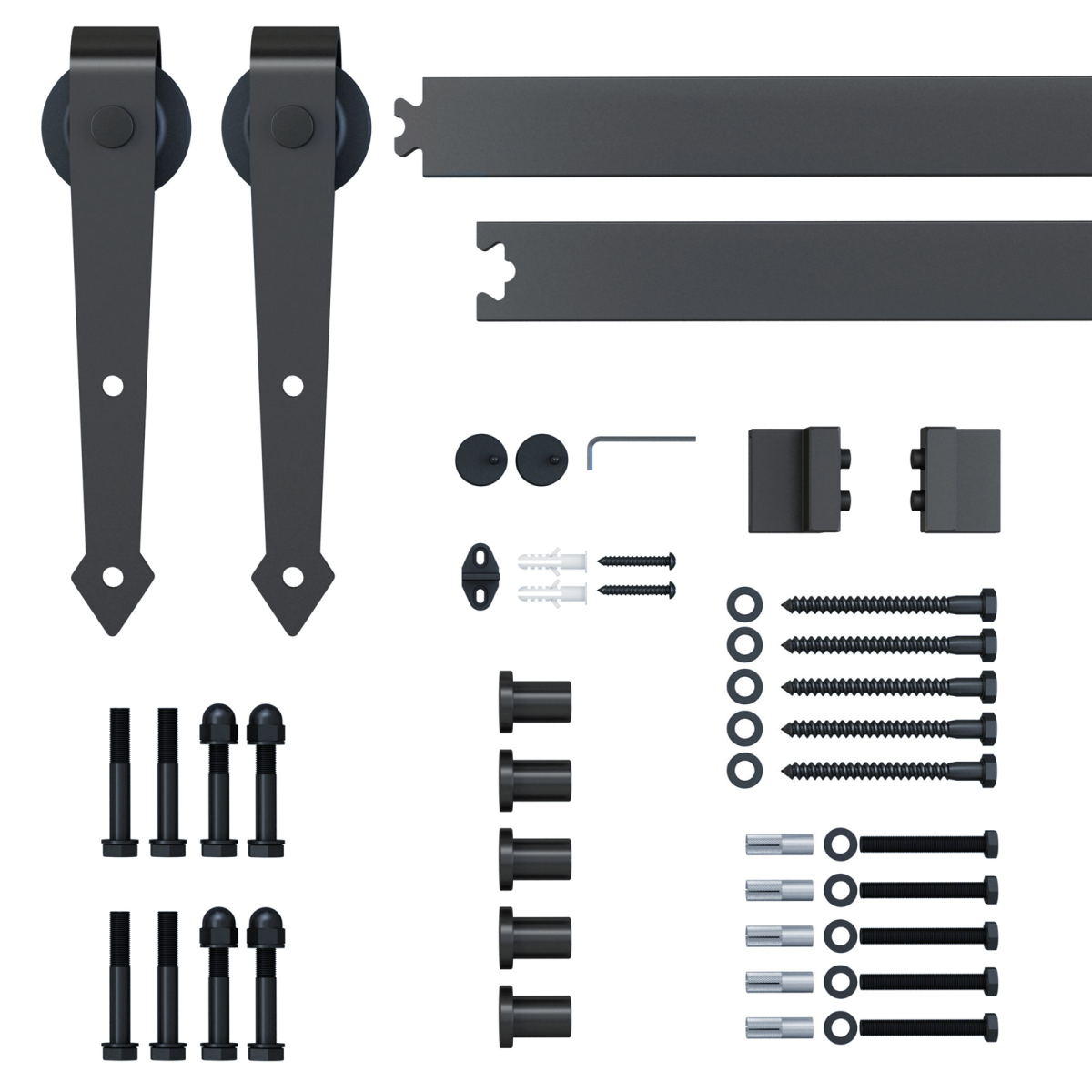 Sliding Wood Barn Door Track System Kit Hardware Set Stainless Steel