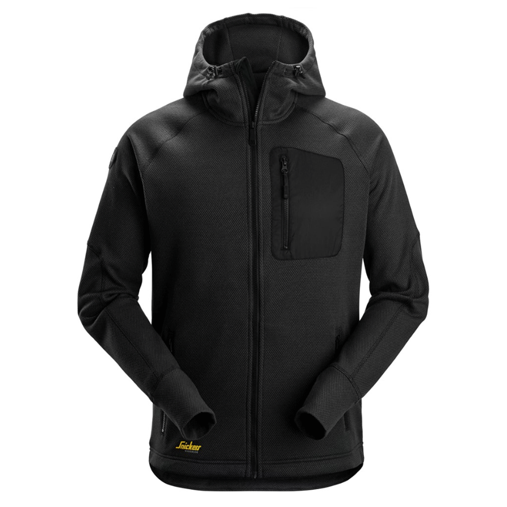 Snickers 8041 FlexiWork, Fleece Hoodie Various Colours Black