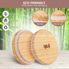 Glass Food Storage Jars with Bamboo Lids - 900ml - 3 PACK