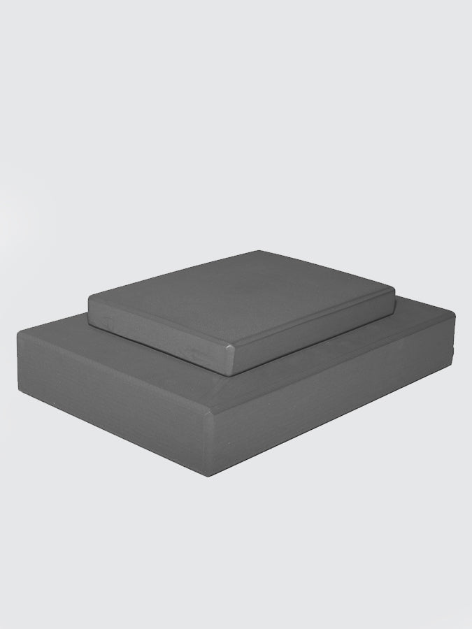 Yoga & Pilates Head and Sitting Block Twin Pack Graphite Grey