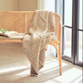 Beige Woven Throw