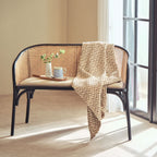 Beige Woven Throw