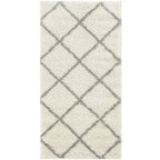 Ivory Trellis Shaggy Rug