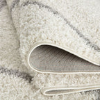 Ivory Trellis Shaggy Rug
