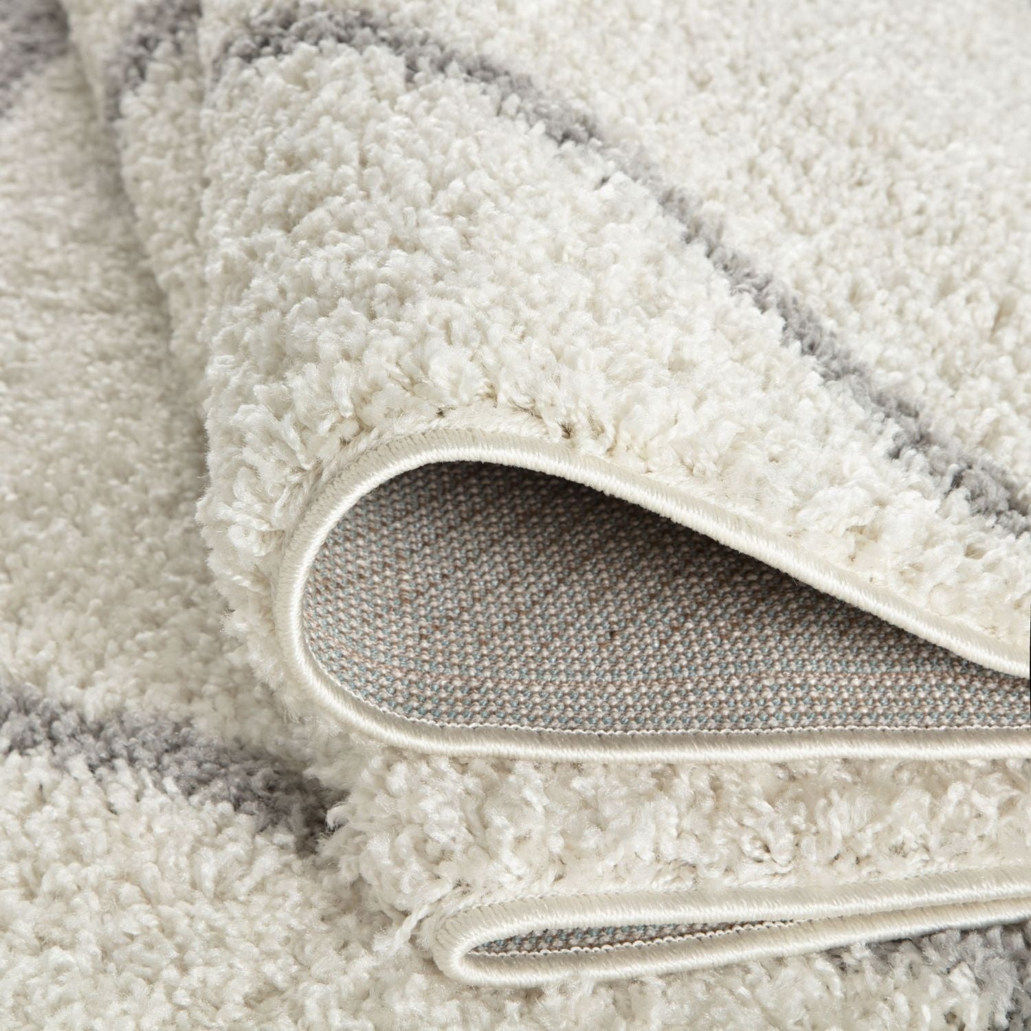 Ivory Trellis Shaggy Rug