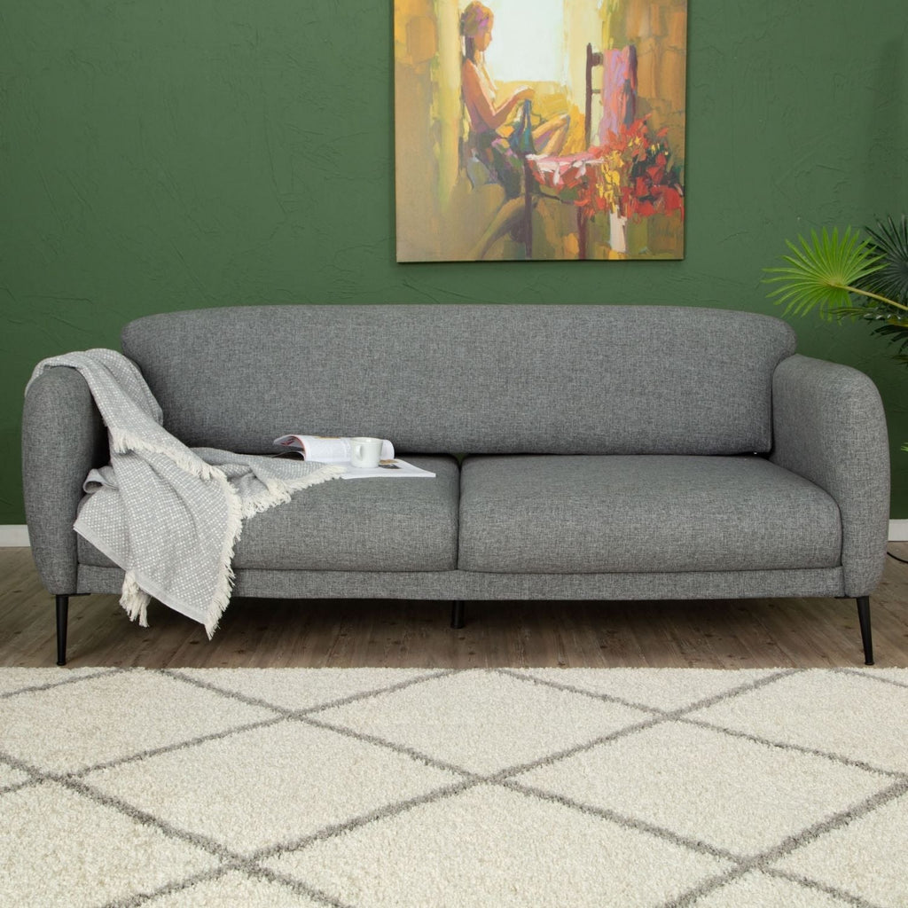 Ivory Trellis Shaggy Rug