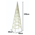 Large Garden Sage Obelisk Outdoor Arch Heavy Duty Strong Wooden Plant Cage