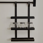 Matt Black Three Level Hanging Rack