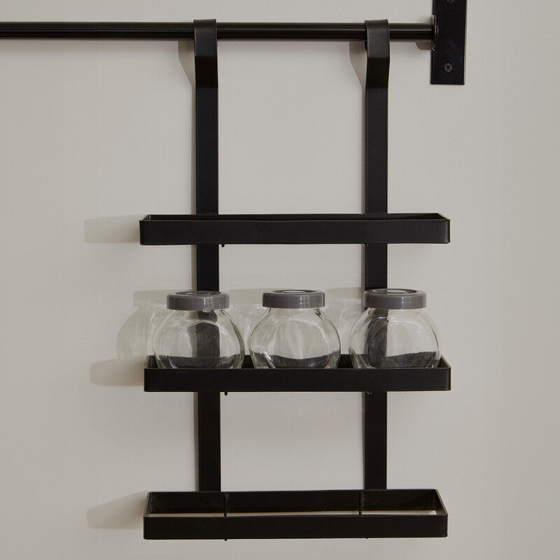 Matt Black Three Level Hanging Rack