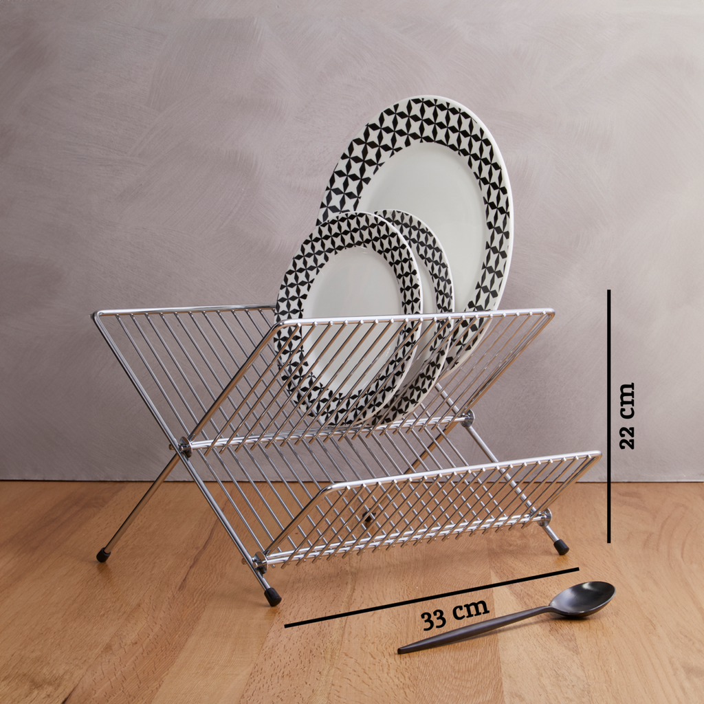 Small Chrome Folding Dish Drainer