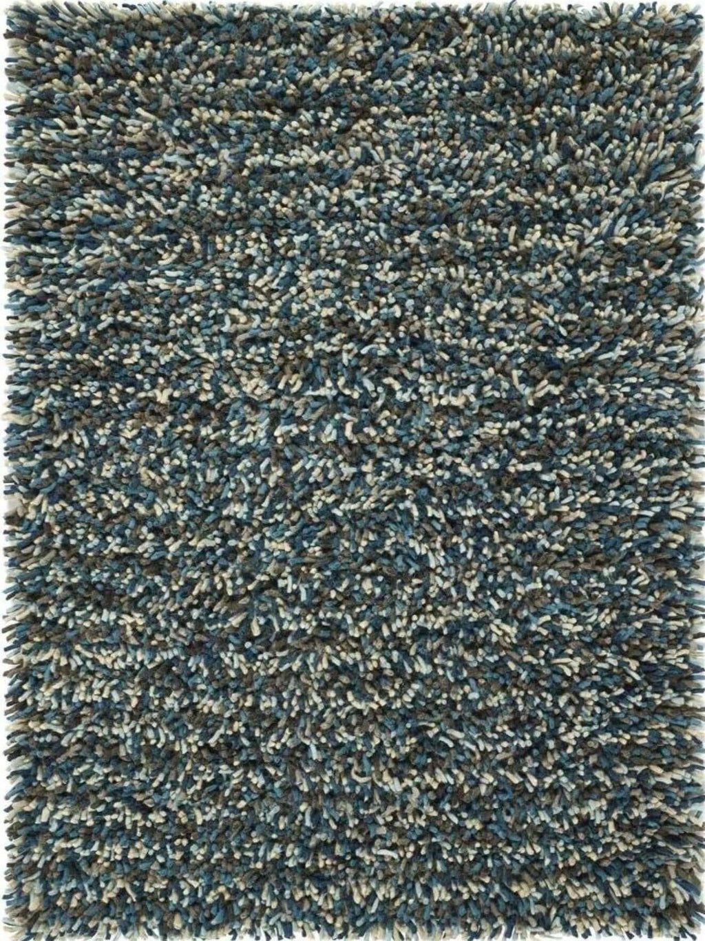 Rocks Blue Shaggy Pile Wool Rug 160X230 cm