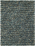 Rocks Blue Shaggy Pile Wool Rug 160X230 cm