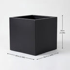 Galvanised Steel Black Cube Metal Planter 50cm x 50cm