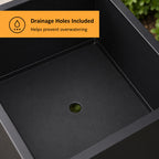 Galvanised Steel Black Cube Metal Planter 50cm x 50cm