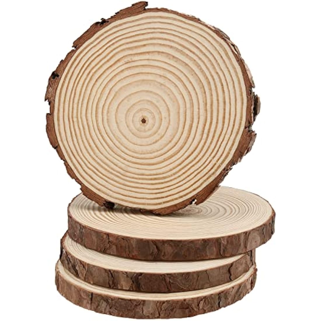 10 PCS Natural Wood Slices 18-20cm Unfinished Round Log Discs