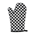 Black and White Check Single Oven Glove