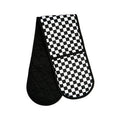 Black and White Check Double Oven Glove
