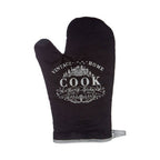 Vintage Style Black Single Oven Glove
