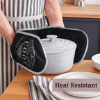 Vintage Style Black Double Oven Glove