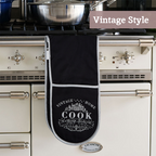 Vintage Style Black Double Oven Glove