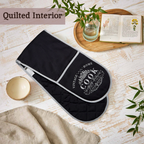 Vintage Style Black Double Oven Glove