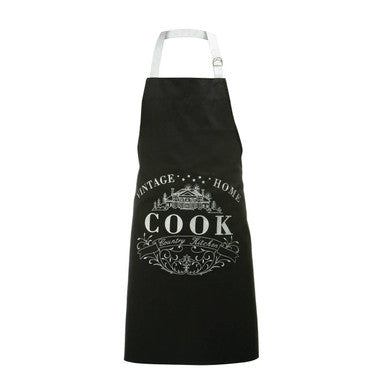 Vintage Style Black Apron