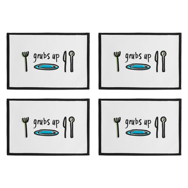 Set of Four Grubs Up Placemats