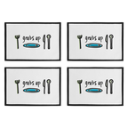 Set of Four Grubs Up Placemats