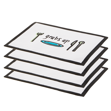 Set of Four Grubs Up Placemats