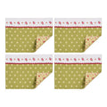 Set of Four Reversible Rose Cork Placemats