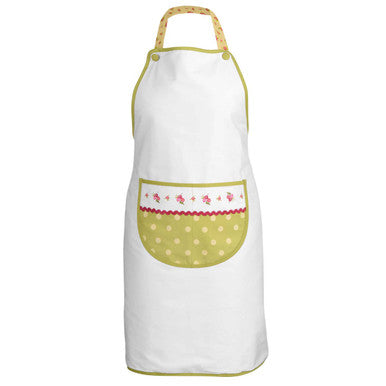 Red Rose Print Apron